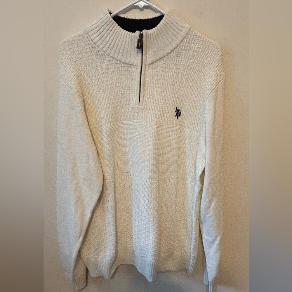 Polo Men’s Quarter Zip Pullover Sweater Size‎ XL Logo